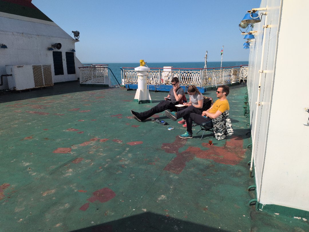 Day 22: Crossing the Caspian Sea - 12.000 km - The Complete Silk Road #silkroad — Crossing the Caspian Sea